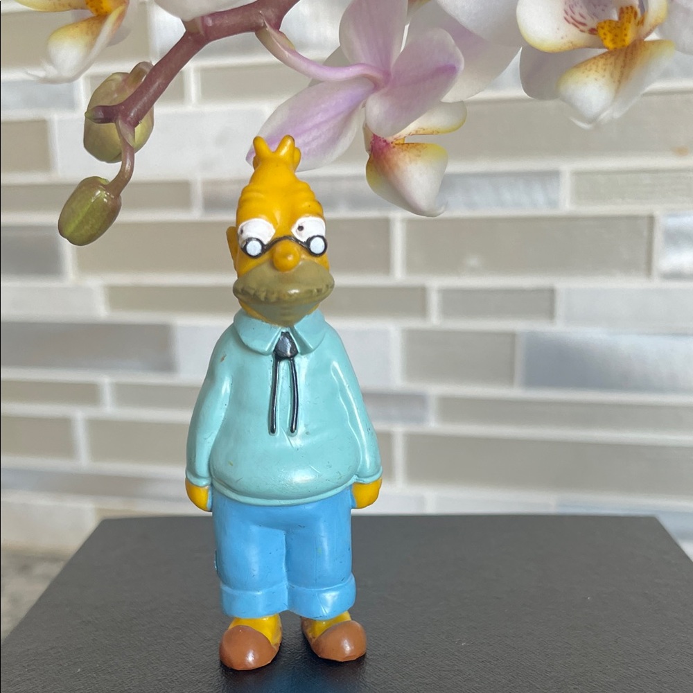 Grandpa Abe • The Simpsons  1999 Fox Vintage PVC Figure Rare. Cartoon Figurine